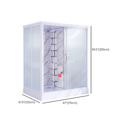 Sliding Rectangular Shower Enclosure Framed Shower Enclosure with Tempered Glass Clearhalo 'Bathroom Remodel & Bathroom Fixtures' 'Home Improvement' 'home_improvement' 'home_improvement_shower_stalls_enclosures' 'Shower Stalls & Enclosures' 'shower_stalls_enclosures' 'Showers & Bathtubs' 6484731
