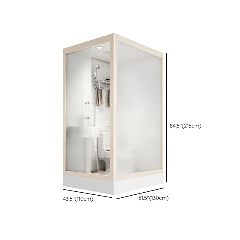 Rectangular Sliding Shower Enclosure Framed Shower Enclosure in White Clearhalo 'Bathroom Remodel & Bathroom Fixtures' 'Home Improvement' 'home_improvement' 'home_improvement_shower_stalls_enclosures' 'Shower Stalls & Enclosures' 'shower_stalls_enclosures' 'Showers & Bathtubs' 6484745
