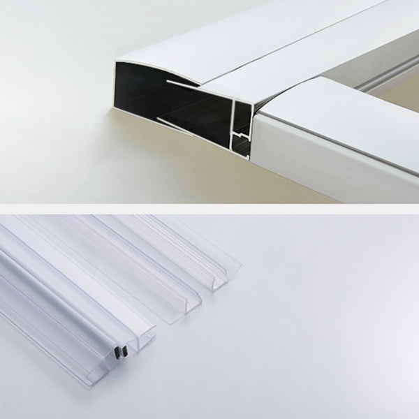 Semicircle Sliding Shower Enclosure Framed Shower Enclosure with Tempered Glass Clearhalo 'Bathroom Remodel & Bathroom Fixtures' 'Home Improvement' 'home_improvement' 'home_improvement_shower_stalls_enclosures' 'Shower Stalls & Enclosures' 'shower_stalls_enclosures' 'Showers & Bathtubs' 6484790