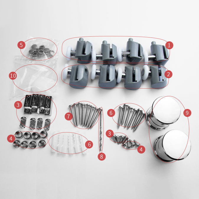 Semicircle Sliding Shower Enclosure Framed Shower Enclosure with Tempered Glass Clearhalo 'Bathroom Remodel & Bathroom Fixtures' 'Home Improvement' 'home_improvement' 'home_improvement_shower_stalls_enclosures' 'Shower Stalls & Enclosures' 'shower_stalls_enclosures' 'Showers & Bathtubs' 6484791