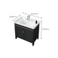 Modern Metal Sink Cabinet Mirror Wall-Mounted Bathroom Vanity Cabinet in Black Clearhalo 'Bathroom Remodel & Bathroom Fixtures' 'Bathroom Vanities' 'bathroom_vanities' 'Home Improvement' 'home_improvement' 'home_improvement_bathroom_vanities' 6484856