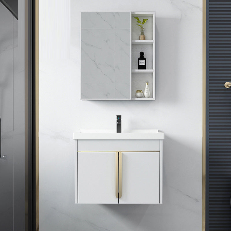 Modern Sink Vanity Metal Color Block Mount Bathroom Vanity Cabinet Clearhalo 'Bathroom Remodel & Bathroom Fixtures' 'Bathroom Vanities' 'bathroom_vanities' 'Home Improvement' 'home_improvement' 'home_improvement_bathroom_vanities' 6485058