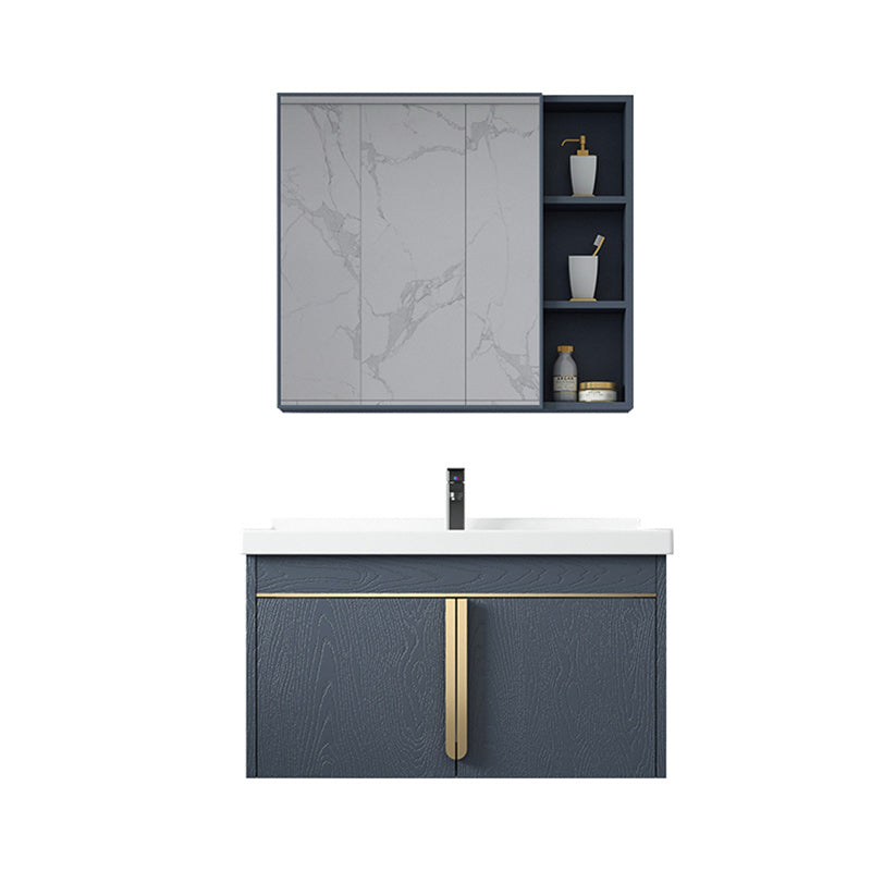 Modern Sink Vanity Metal Color Block Mount Bathroom Vanity Cabinet Clearhalo 'Bathroom Remodel & Bathroom Fixtures' 'Bathroom Vanities' 'bathroom_vanities' 'Home Improvement' 'home_improvement' 'home_improvement_bathroom_vanities' 6485061