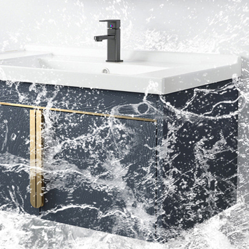 Modern Sink Vanity Metal Color Block Mount Bathroom Vanity Cabinet Clearhalo 'Bathroom Remodel & Bathroom Fixtures' 'Bathroom Vanities' 'bathroom_vanities' 'Home Improvement' 'home_improvement' 'home_improvement_bathroom_vanities' 6485065