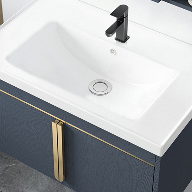 Modern Sink Vanity Metal Color Block Mount Bathroom Vanity Cabinet Clearhalo 'Bathroom Remodel & Bathroom Fixtures' 'Bathroom Vanities' 'bathroom_vanities' 'Home Improvement' 'home_improvement' 'home_improvement_bathroom_vanities' 6485069