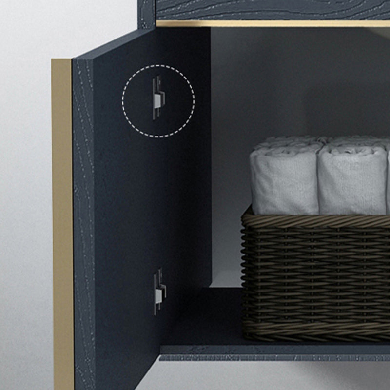 Modern Sink Vanity Metal Color Block Mount Bathroom Vanity Cabinet Clearhalo 'Bathroom Remodel & Bathroom Fixtures' 'Bathroom Vanities' 'bathroom_vanities' 'Home Improvement' 'home_improvement' 'home_improvement_bathroom_vanities' 6485073