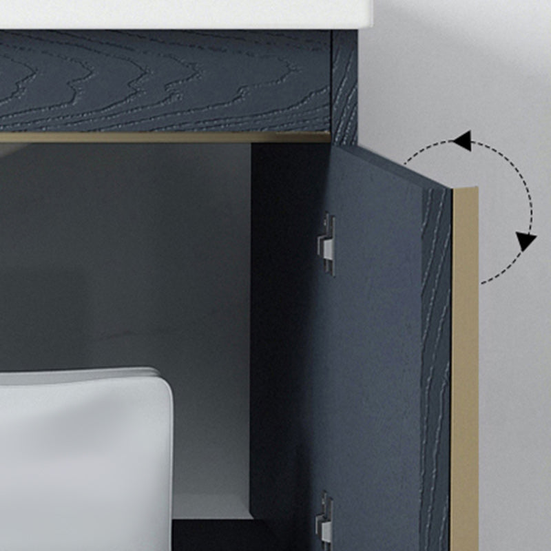 Modern Sink Vanity Metal Color Block Mount Bathroom Vanity Cabinet Clearhalo 'Bathroom Remodel & Bathroom Fixtures' 'Bathroom Vanities' 'bathroom_vanities' 'Home Improvement' 'home_improvement' 'home_improvement_bathroom_vanities' 6485075