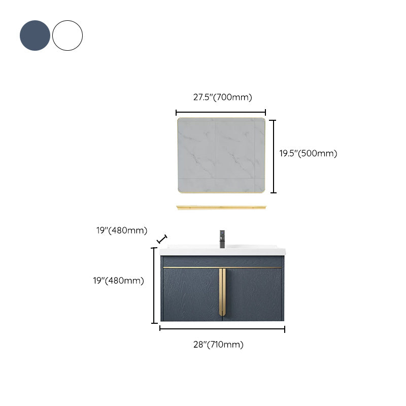 Modern Sink Vanity Metal Color Block Mount Bathroom Vanity Cabinet Clearhalo 'Bathroom Remodel & Bathroom Fixtures' 'Bathroom Vanities' 'bathroom_vanities' 'Home Improvement' 'home_improvement' 'home_improvement_bathroom_vanities' 6485086