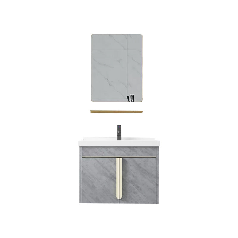 Contemporary Sink Cabinet Mirror Cabinet Vanity Cabinet for Bathroom Vanity & Faucet & Mirrors 24"L x 19"W x 19"H White Clearhalo 'Bathroom Remodel & Bathroom Fixtures' 'Bathroom Vanities' 'bathroom_vanities' 'Home Improvement' 'home_improvement' 'home_improvement_bathroom_vanities' 6485089