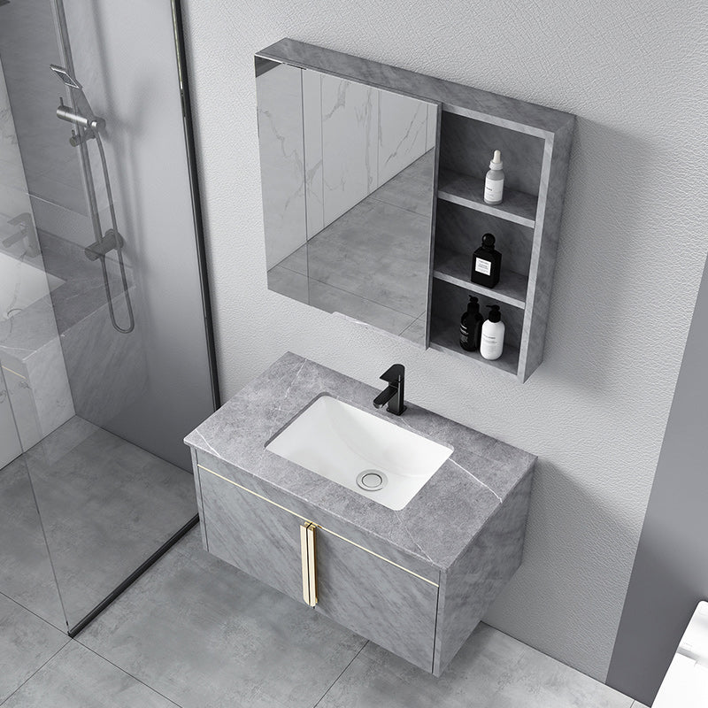 Contemporary Sink Cabinet Mirror Cabinet Vanity Cabinet for Bathroom Clearhalo 'Bathroom Remodel & Bathroom Fixtures' 'Bathroom Vanities' 'bathroom_vanities' 'Home Improvement' 'home_improvement' 'home_improvement_bathroom_vanities' 6485090