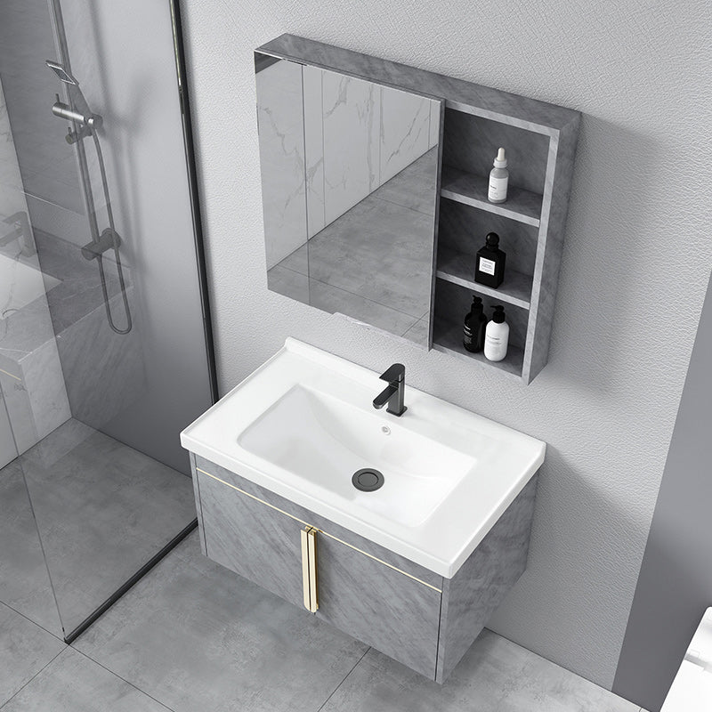 Contemporary Sink Cabinet Mirror Cabinet Vanity Cabinet for Bathroom Clearhalo 'Bathroom Remodel & Bathroom Fixtures' 'Bathroom Vanities' 'bathroom_vanities' 'Home Improvement' 'home_improvement' 'home_improvement_bathroom_vanities' 6485093