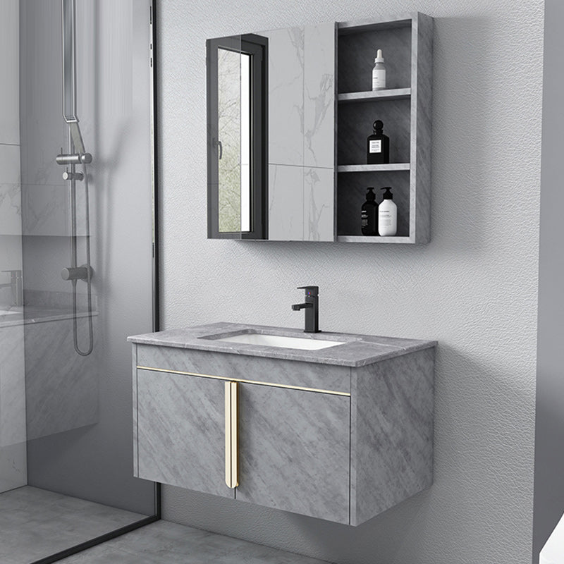 Contemporary Sink Cabinet Mirror Cabinet Vanity Cabinet for Bathroom Clearhalo 'Bathroom Remodel & Bathroom Fixtures' 'Bathroom Vanities' 'bathroom_vanities' 'Home Improvement' 'home_improvement' 'home_improvement_bathroom_vanities' 6485094