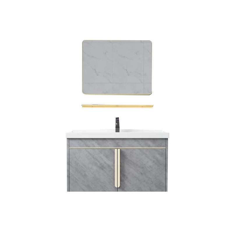 Contemporary Sink Cabinet Mirror Cabinet Vanity Cabinet for Bathroom Vanity & Faucet & Mirrors White Clearhalo 'Bathroom Remodel & Bathroom Fixtures' 'Bathroom Vanities' 'bathroom_vanities' 'Home Improvement' 'home_improvement' 'home_improvement_bathroom_vanities' 6485095