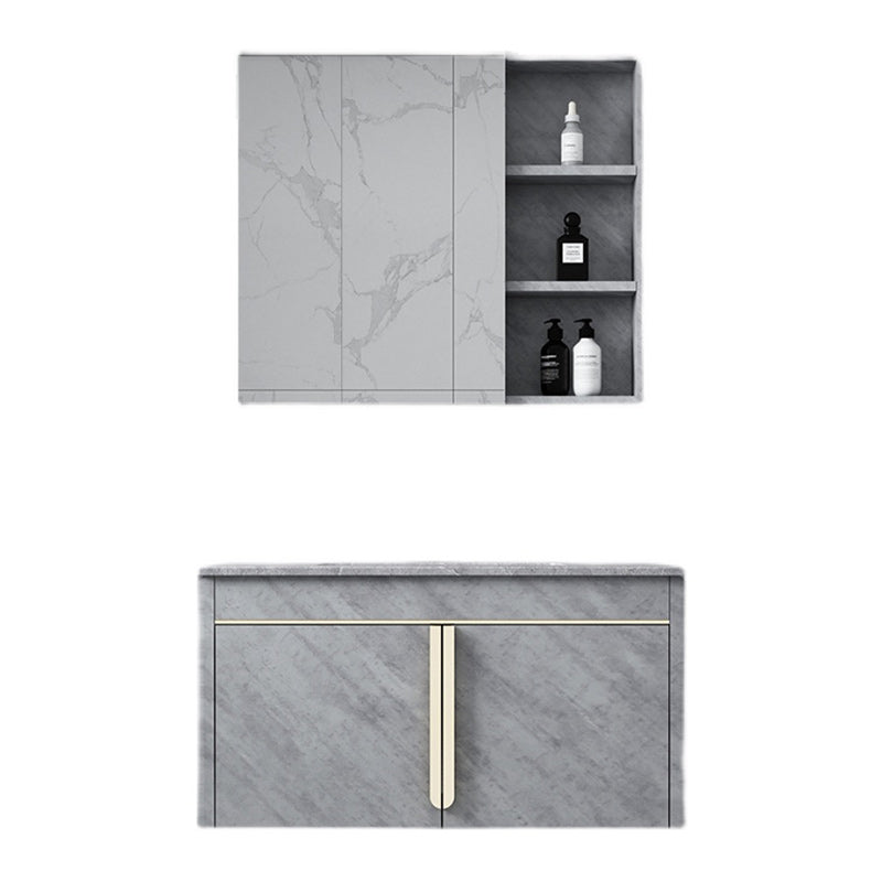 Contemporary Sink Cabinet Mirror Cabinet Vanity Cabinet for Bathroom Clearhalo 'Bathroom Remodel & Bathroom Fixtures' 'Bathroom Vanities' 'bathroom_vanities' 'Home Improvement' 'home_improvement' 'home_improvement_bathroom_vanities' 6485096