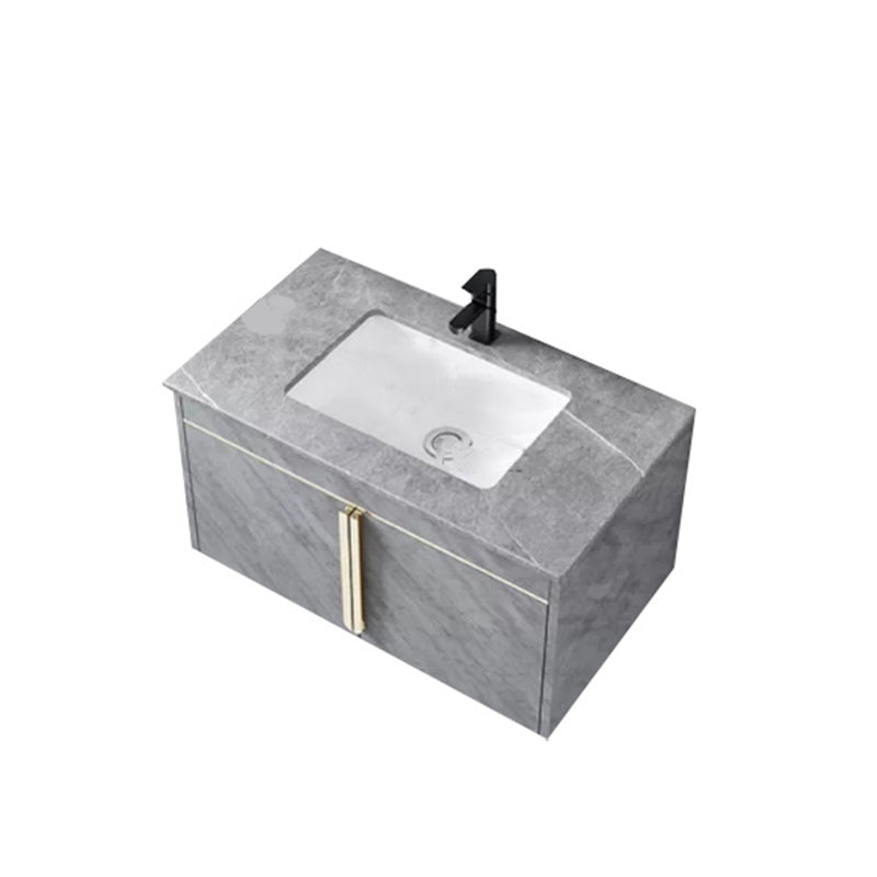 Contemporary Sink Cabinet Mirror Cabinet Vanity Cabinet for Bathroom Vanity & Faucet Gray Clearhalo 'Bathroom Remodel & Bathroom Fixtures' 'Bathroom Vanities' 'bathroom_vanities' 'Home Improvement' 'home_improvement' 'home_improvement_bathroom_vanities' 6485106