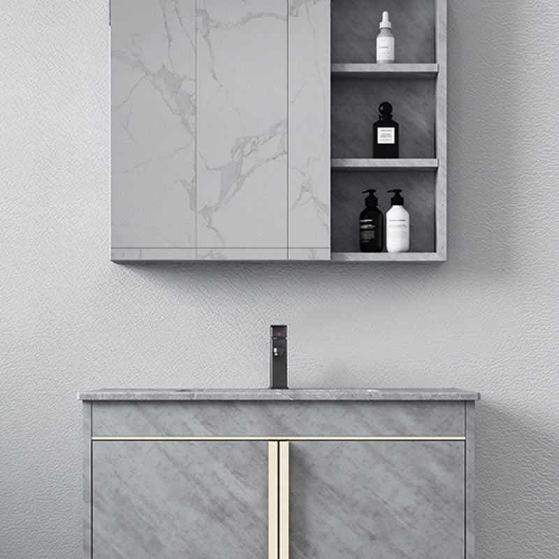 Contemporary Sink Cabinet Mirror Cabinet Vanity Cabinet for Bathroom Clearhalo 'Bathroom Remodel & Bathroom Fixtures' 'Bathroom Vanities' 'bathroom_vanities' 'Home Improvement' 'home_improvement' 'home_improvement_bathroom_vanities' 6485112