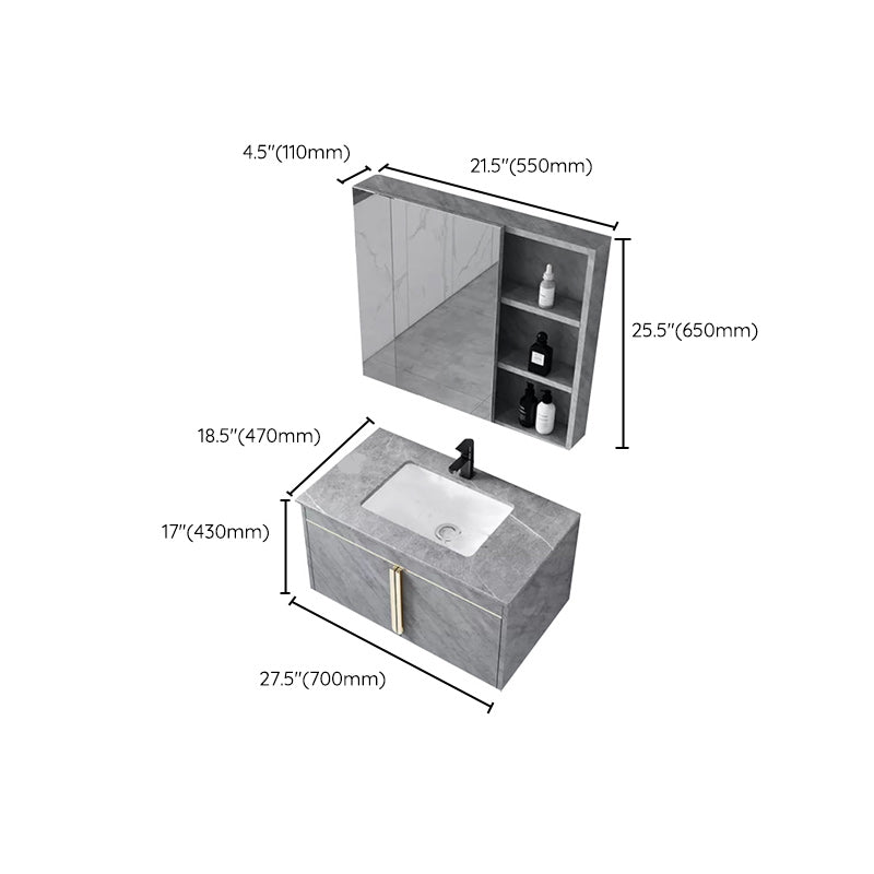 Contemporary Sink Cabinet Mirror Cabinet Vanity Cabinet for Bathroom Clearhalo 'Bathroom Remodel & Bathroom Fixtures' 'Bathroom Vanities' 'bathroom_vanities' 'Home Improvement' 'home_improvement' 'home_improvement_bathroom_vanities' 6485119
