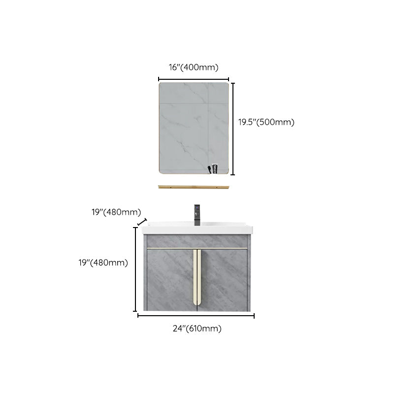 Contemporary Sink Cabinet Mirror Cabinet Vanity Cabinet for Bathroom Clearhalo 'Bathroom Remodel & Bathroom Fixtures' 'Bathroom Vanities' 'bathroom_vanities' 'Home Improvement' 'home_improvement' 'home_improvement_bathroom_vanities' 6485126