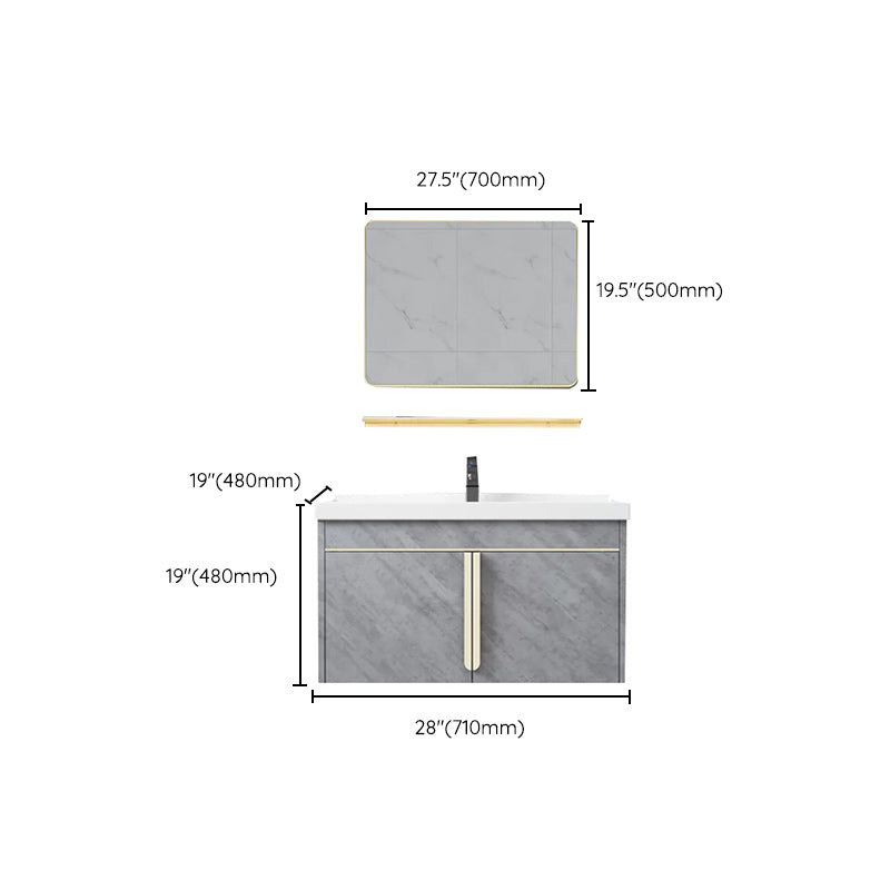 Contemporary Sink Cabinet Mirror Cabinet Vanity Cabinet for Bathroom Clearhalo 'Bathroom Remodel & Bathroom Fixtures' 'Bathroom Vanities' 'bathroom_vanities' 'Home Improvement' 'home_improvement' 'home_improvement_bathroom_vanities' 6485127