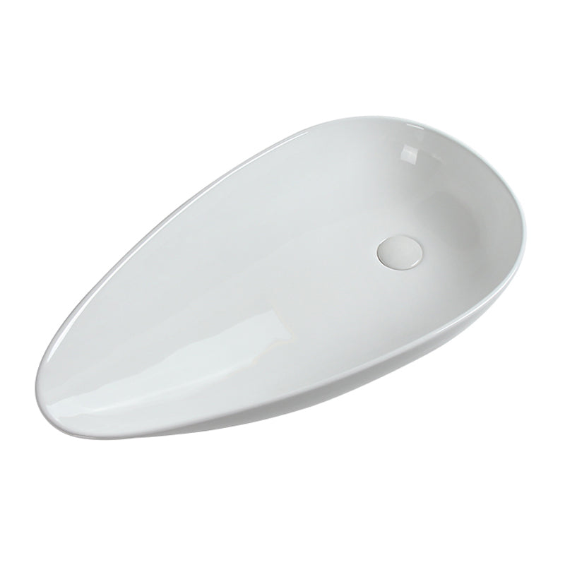 Modern Vessel Sink Specialty Porcelain with Pop-Up Drain Vessel Bathroom Sink Clearhalo 'Bathroom Remodel & Bathroom Fixtures' 'Bathroom Sinks & Faucet Components' 'Bathroom Sinks' 'bathroom_sink' 'Home Improvement' 'home_improvement' 'home_improvement_bathroom_sink' 6485159