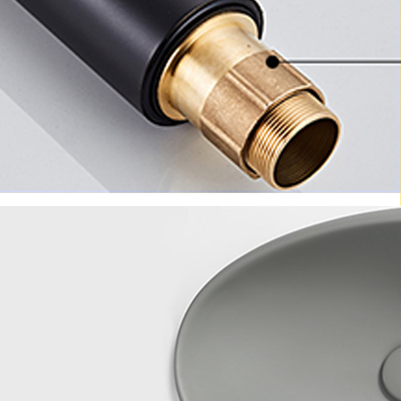 Modern Vessel Bathroom Sink Porcelain Oval with Pop-Up Drain and Faucet Wash Stand Clearhalo 'Bathroom Remodel & Bathroom Fixtures' 'Bathroom Sinks & Faucet Components' 'Bathroom Sinks' 'bathroom_sink' 'Home Improvement' 'home_improvement' 'home_improvement_bathroom_sink' 6485259