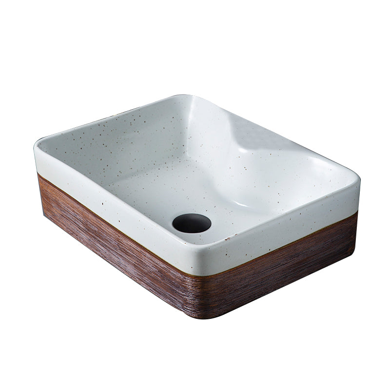 Traditional Bathroom Sink Porcelain Round Vessel with Pop-Up Drain 19"L x 15"W x 6"H Sink Not Available Clearhalo 'Bathroom Remodel & Bathroom Fixtures' 'Bathroom Sinks & Faucet Components' 'Bathroom Sinks' 'bathroom_sink' 'Home Improvement' 'home_improvement' 'home_improvement_bathroom_sink' 6485428