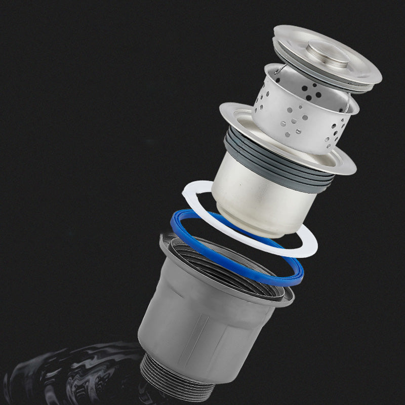 Contemporary Style Kitchen Sink Stainless Steel Dirt Resistant 1 Holes Kitchen Sink Clearhalo 'Home Improvement' 'home_improvement' 'home_improvement_kitchen_sinks' 'Kitchen Remodel & Kitchen Fixtures' 'Kitchen Sinks & Faucet Components' 'Kitchen Sinks' 'kitchen_sinks' 6485525