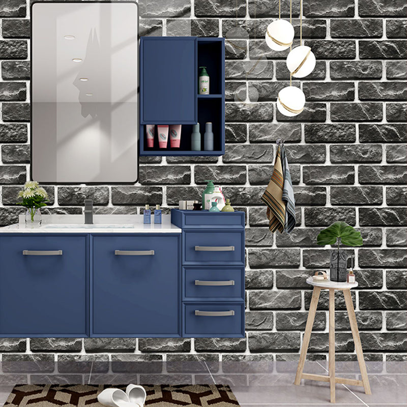 PVC Peel and Stick Tile Modern Peel and Stick Backsplash Wall Tile Black-White 10-Piece Set Clearhalo 'Flooring 'Home Improvement' 'home_improvement' 'home_improvement_peel_stick_blacksplash' 'Peel & Stick Backsplash Tile' 'peel_stick_blacksplash' 'Walls & Ceilings' Walls and Ceiling' 6485611