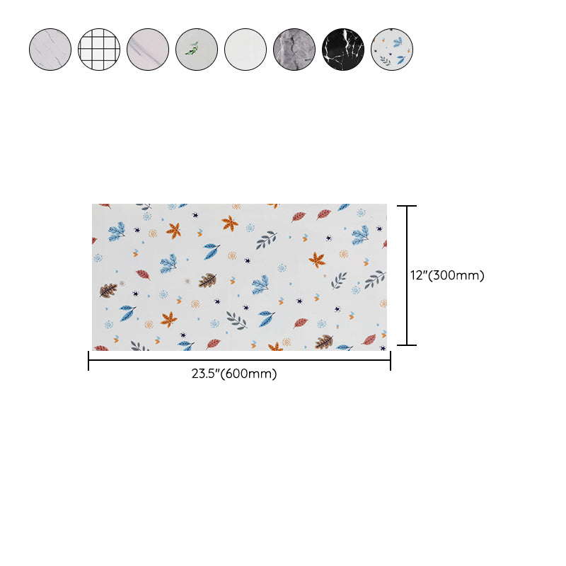 Modern Rectangular Peel and Stick Backsplash Tile PVC Wallpaper Clearhalo 'Flooring 'Home Improvement' 'home_improvement' 'home_improvement_peel_stick_blacksplash' 'Peel & Stick Backsplash Tile' 'peel_stick_blacksplash' 'Walls & Ceilings' Walls and Ceiling' 6485634