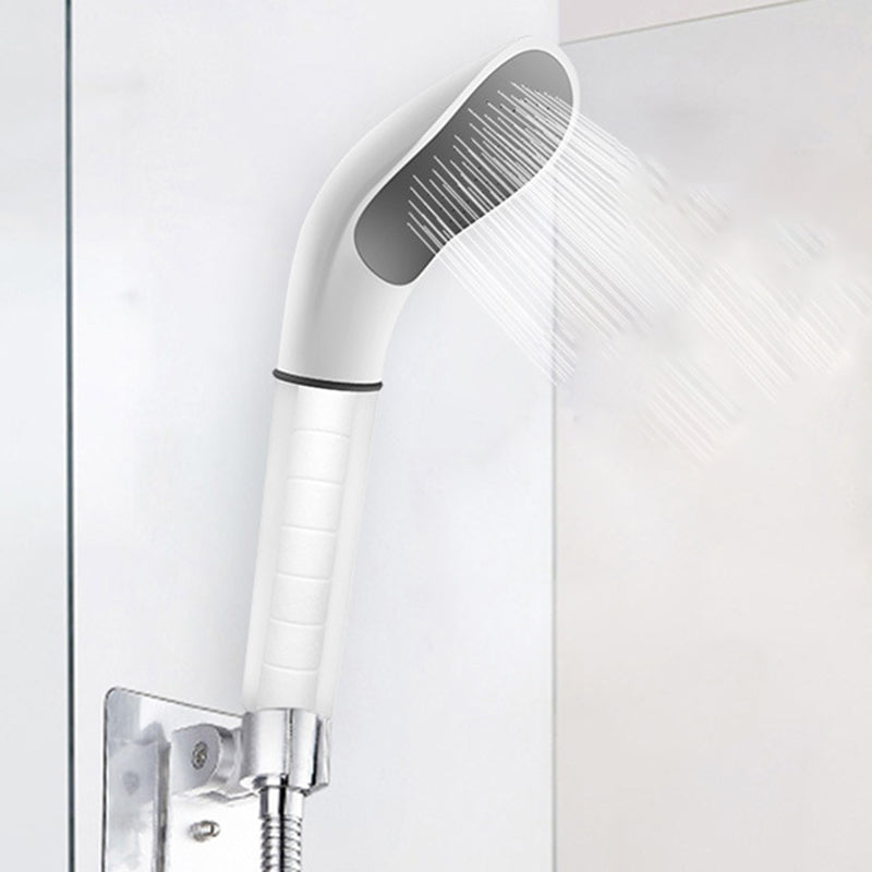 Plastic Handheld Shower Head Contemporary Wall-mounted Shower Head White Hand Shower Clearhalo 'Bathroom Remodel & Bathroom Fixtures' 'Home Improvement' 'home_improvement' 'home_improvement_shower_heads' 'Shower Heads' 'shower_heads' 'Showers & Bathtubs Plumbing' 'Showers & Bathtubs' 6485762