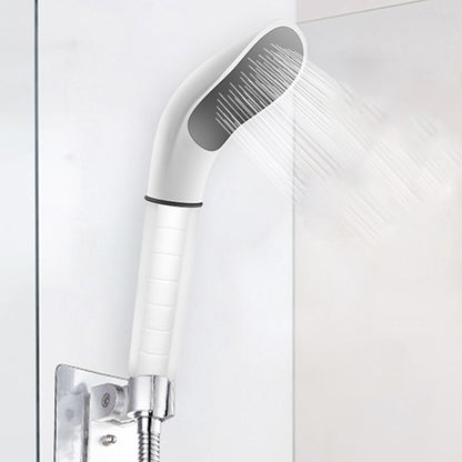 Plastic Handheld Shower Head Contemporary Wall-mounted Shower Head White Hand Shower Clearhalo 'Bathroom Remodel & Bathroom Fixtures' 'Home Improvement' 'home_improvement' 'home_improvement_shower_heads' 'Shower Heads' 'shower_heads' 'Showers & Bathtubs Plumbing' 'Showers & Bathtubs' 6485762