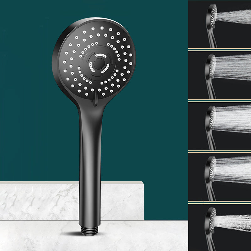 Contemporary Style Shower Head Wall-mounted Plastic Shower Head Black Hand Shower None Clearhalo 'Bathroom Remodel & Bathroom Fixtures' 'Home Improvement' 'home_improvement' 'home_improvement_shower_heads' 'Shower Heads' 'shower_heads' 'Showers & Bathtubs Plumbing' 'Showers & Bathtubs' 6485785