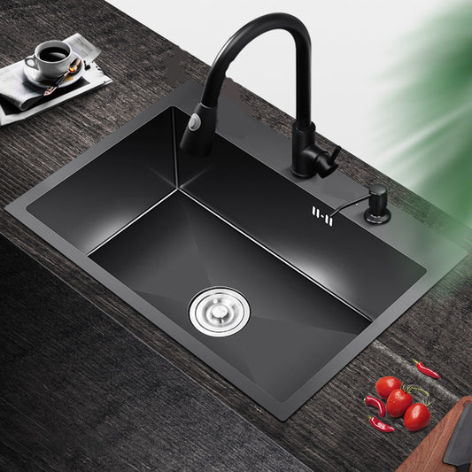Modern Style Kitchen Sink Stainless Steel Colorfast Drop-In Kitchen Sink Clearhalo 'Home Improvement' 'home_improvement' 'home_improvement_kitchen_sinks' 'Kitchen Remodel & Kitchen Fixtures' 'Kitchen Sinks & Faucet Components' 'Kitchen Sinks' 'kitchen_sinks' 6486201