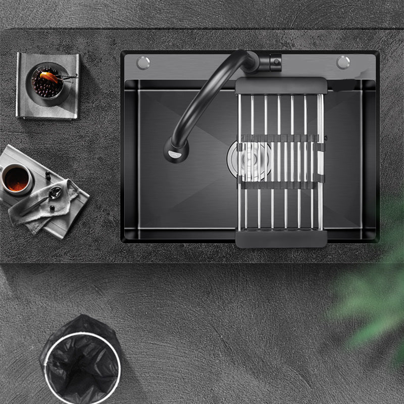 Modern Style Kitchen Sink Stainless Steel Colorfast Drop-In Kitchen Sink Clearhalo 'Home Improvement' 'home_improvement' 'home_improvement_kitchen_sinks' 'Kitchen Remodel & Kitchen Fixtures' 'Kitchen Sinks & Faucet Components' 'Kitchen Sinks' 'kitchen_sinks' 6486216