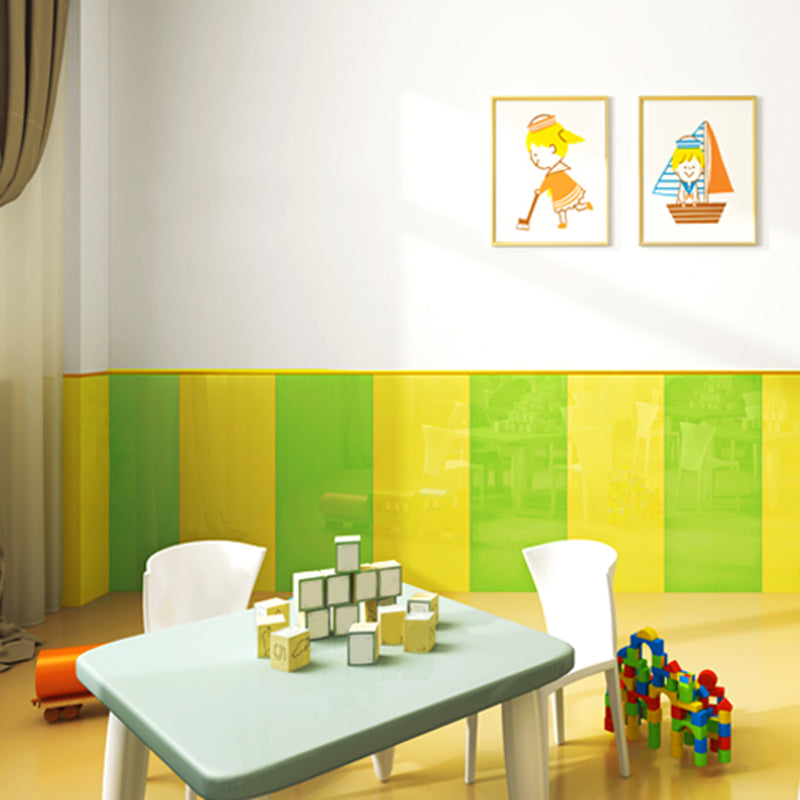 Modern Panel Tin Backsplash Self-Adhesive Waterproof Indoor Backsplash Panels Yellow-Green 100-Piece Set Clearhalo 'Flooring 'Home Improvement' 'home_improvement' 'home_improvement_wall_paneling' 'Wall Paneling' 'wall_paneling' 'Walls & Ceilings' Walls and Ceiling' 6487711