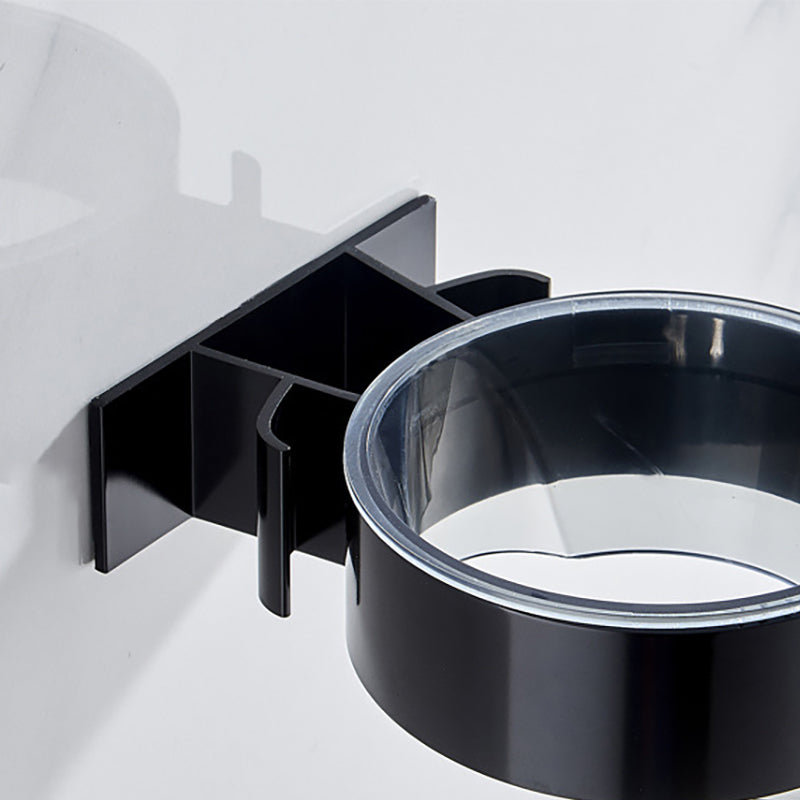 Modern Bathroom Accessory Set Towel Bar Black Soap Dish Bath Hardware Set Clearhalo 'Bathroom Hardware Sets' 'Bathroom Hardware' 'Bathroom Remodel & Bathroom Fixtures' 'bathroom_hardware_sets' 'Home Improvement' 'home_improvement' 'home_improvement_bathroom_hardware_sets' 6495774