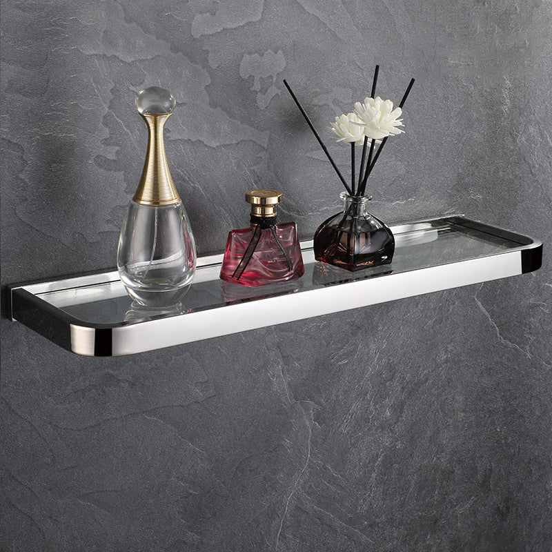 Modern Bath Hardware Set Paper Holder Grey Towel Bar Bathroom Accessory Set Bath Shelf (24"L) Clearhalo 'Bathroom Hardware Sets' 'Bathroom Hardware' 'Bathroom Remodel & Bathroom Fixtures' 'bathroom_hardware_sets' 'Home Improvement' 'home_improvement' 'home_improvement_bathroom_hardware_sets' 6496042