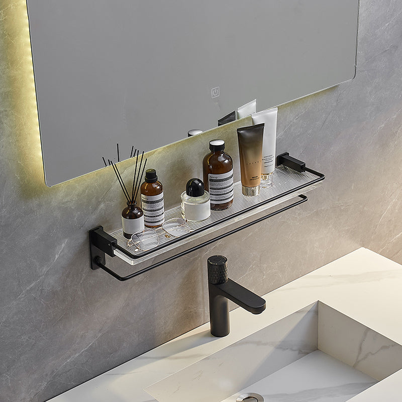 Modern Bathroom Accessory Kit Bath Shelf/Towel Bar & Robe Hooks Included Clearhalo 'Bathroom Hardware Sets' 'Bathroom Hardware' 'Bathroom Remodel & Bathroom Fixtures' 'bathroom_hardware_sets' 'Home Improvement' 'home_improvement' 'home_improvement_bathroom_hardware_sets' 6496100
