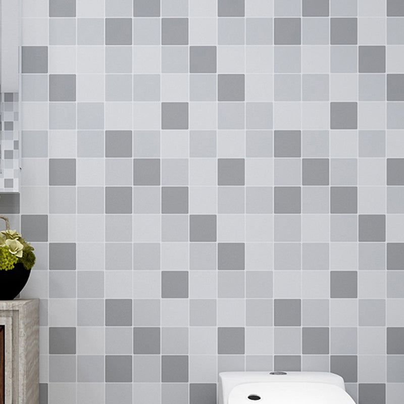 Modern Peel & Stick Tile Plastic Grid Peel/Stick Backsplash Tile for Shower Grey Clearhalo 'Flooring 'Home Improvement' 'home_improvement' 'home_improvement_peel_stick_blacksplash' 'Peel & Stick Backsplash Tile' 'peel_stick_blacksplash' 'Walls & Ceilings' Walls and Ceiling' 6496375