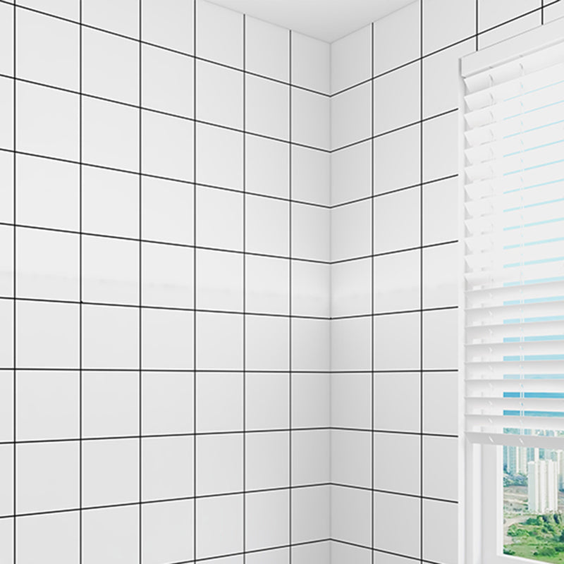 Modern Peel & Stick Tile Plastic Grid Peel/Stick Backsplash Tile for Shower White Clearhalo 'Flooring 'Home Improvement' 'home_improvement' 'home_improvement_peel_stick_blacksplash' 'Peel & Stick Backsplash Tile' 'peel_stick_blacksplash' 'Walls & Ceilings' Walls and Ceiling' 6496378