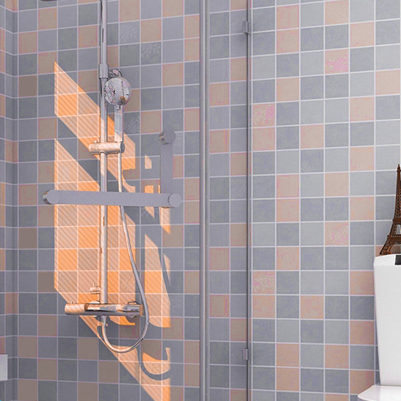 Modern Peel & Stick Tile Plastic Grid Peel/Stick Backsplash Tile for Shower Gray-Orange Clearhalo 'Flooring 'Home Improvement' 'home_improvement' 'home_improvement_peel_stick_blacksplash' 'Peel & Stick Backsplash Tile' 'peel_stick_blacksplash' 'Walls & Ceilings' Walls and Ceiling' 6496381