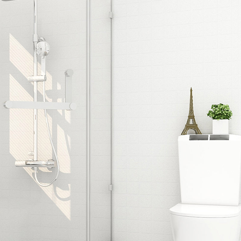 Modern Peel & Stick Tile Plastic Grid Peel/Stick Backsplash Tile for Shower Ivory Clearhalo 'Flooring 'Home Improvement' 'home_improvement' 'home_improvement_peel_stick_blacksplash' 'Peel & Stick Backsplash Tile' 'peel_stick_blacksplash' 'Walls & Ceilings' Walls and Ceiling' 6496387