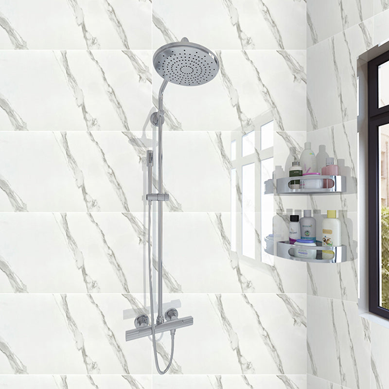 Rectangular Peel and Stick Backsplash Tile Modern Tile-Peel & Stick White Clearhalo 'Flooring 'Home Improvement' 'home_improvement' 'home_improvement_peel_stick_blacksplash' 'Peel & Stick Backsplash Tile' 'peel_stick_blacksplash' 'Walls & Ceilings' Walls and Ceiling' 6496394