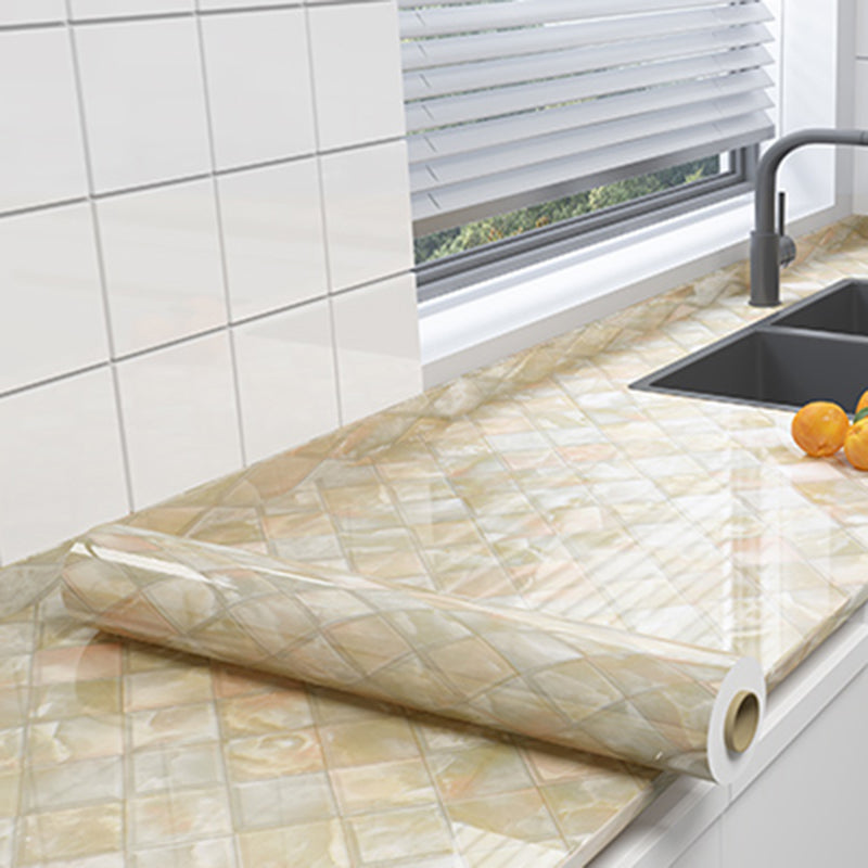 Rectangular Peel & Stick Mosaic Tile Modern PVC Peel & Stick Field Tile Yellow Clearhalo 'Flooring 'Home Improvement' 'home_improvement' 'home_improvement_peel_stick_blacksplash' 'Peel & Stick Backsplash Tile' 'peel_stick_blacksplash' 'Walls & Ceilings' Walls and Ceiling' 6496411