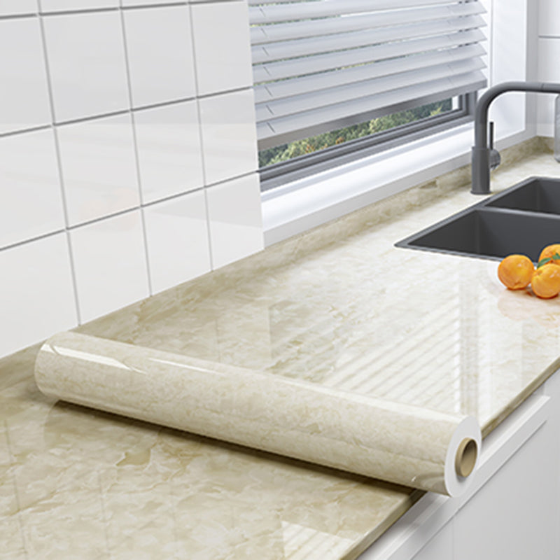 Rectangular Peel & Stick Mosaic Tile Modern PVC Peel & Stick Field Tile Light Yellow Clearhalo 'Flooring 'Home Improvement' 'home_improvement' 'home_improvement_peel_stick_blacksplash' 'Peel & Stick Backsplash Tile' 'peel_stick_blacksplash' 'Walls & Ceilings' Walls and Ceiling' 6496420