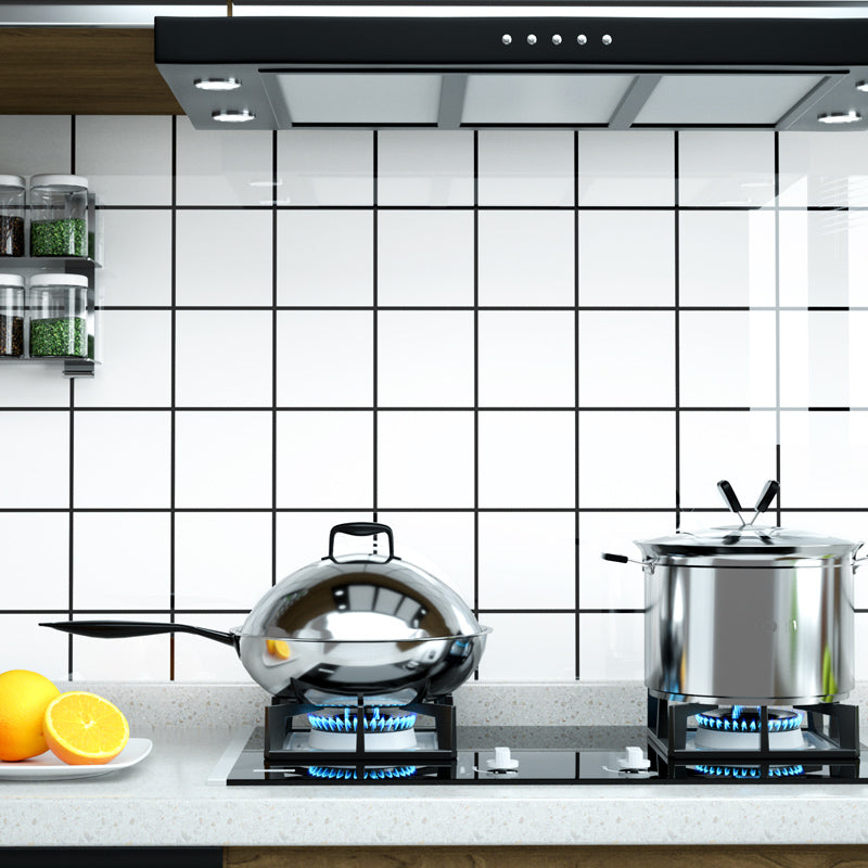 Modern Peel & Stick Field Tile Plastic Rectangular Grid 5 Pack Wallpaper for Kitchen Clearhalo 'Flooring 'Home Improvement' 'home_improvement' 'home_improvement_peel_stick_blacksplash' 'Peel & Stick Backsplash Tile' 'peel_stick_blacksplash' 'Walls & Ceilings' Walls and Ceiling' 6496460