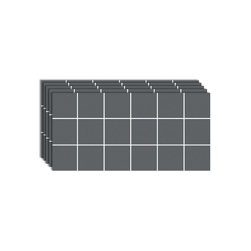 Modern Peel & Stick Field Tile Plastic Rectangular Grid 5 Pack Wallpaper for Kitchen Grey Clearhalo 'Flooring 'Home Improvement' 'home_improvement' 'home_improvement_peel_stick_blacksplash' 'Peel & Stick Backsplash Tile' 'peel_stick_blacksplash' 'Walls & Ceilings' Walls and Ceiling' 6496461