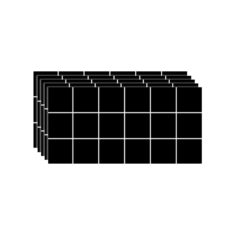Modern Peel & Stick Field Tile Plastic Rectangular Grid 5 Pack Wallpaper for Kitchen Black Clearhalo 'Flooring 'Home Improvement' 'home_improvement' 'home_improvement_peel_stick_blacksplash' 'Peel & Stick Backsplash Tile' 'peel_stick_blacksplash' 'Walls & Ceilings' Walls and Ceiling' 6496471