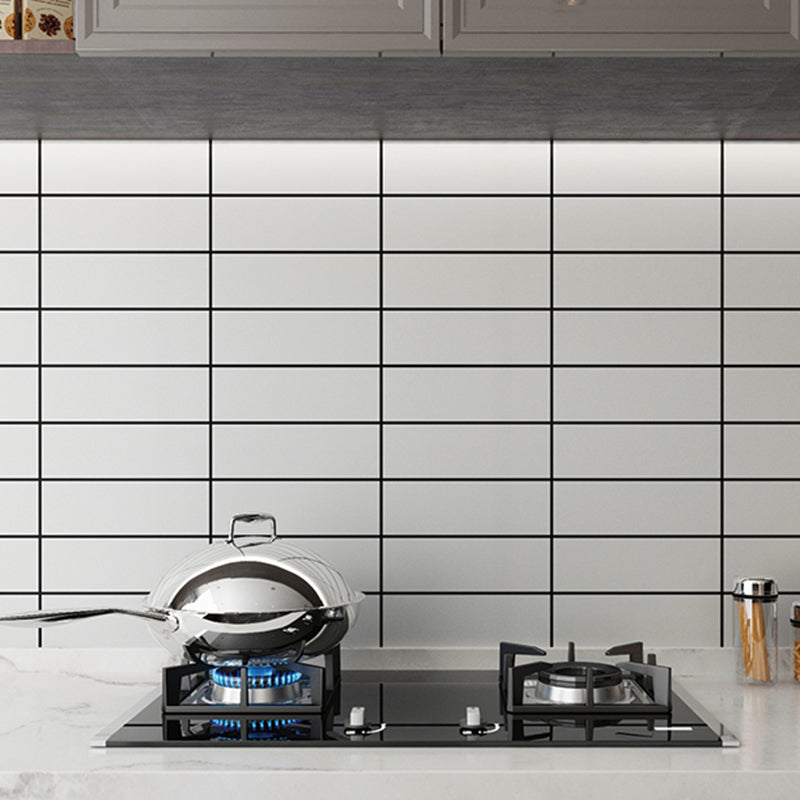 Modern Peel & Stick Field Tile Plastic Rectangular Grid 5 Pack Wallpaper for Kitchen Clearhalo 'Flooring 'Home Improvement' 'home_improvement' 'home_improvement_peel_stick_blacksplash' 'Peel & Stick Backsplash Tile' 'peel_stick_blacksplash' 'Walls & Ceilings' Walls and Ceiling' 6496477