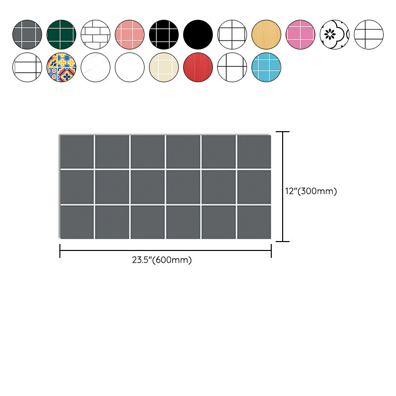 Modern Peel & Stick Field Tile Plastic Rectangular Grid 5 Pack Wallpaper for Kitchen Clearhalo 'Flooring 'Home Improvement' 'home_improvement' 'home_improvement_peel_stick_blacksplash' 'Peel & Stick Backsplash Tile' 'peel_stick_blacksplash' 'Walls & Ceilings' Walls and Ceiling' 6496485